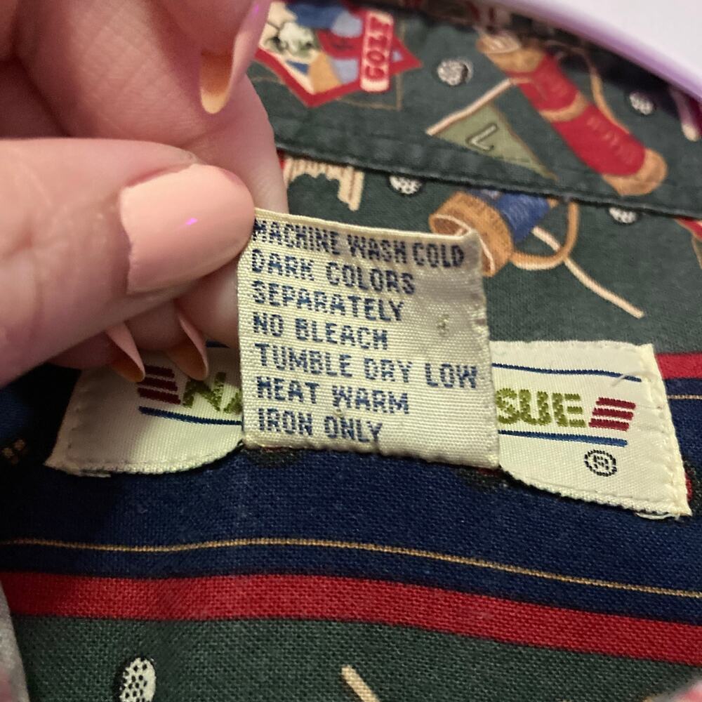 Golf Patterned Button Down NWT - image 5